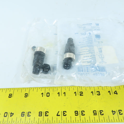 Woodhead 1200710035 Lot of 2 Micro-Change 4-Pole Straight Female Connectors