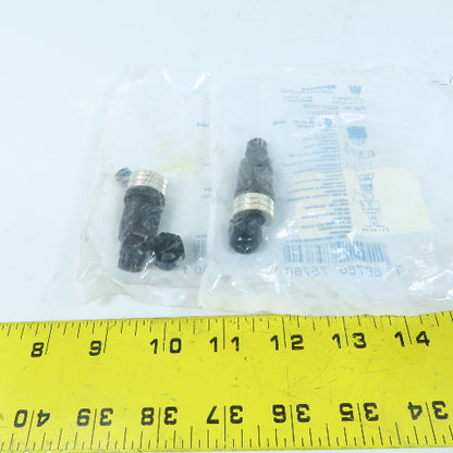 Woodhead 1200710035 Lot of 2 Micro-Change 4-Pole Straight Female Connectors