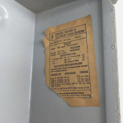 Anchor Electric 22000 Series 200A 3-Wire Rainproof Meter Socket Enclosure 600VAC