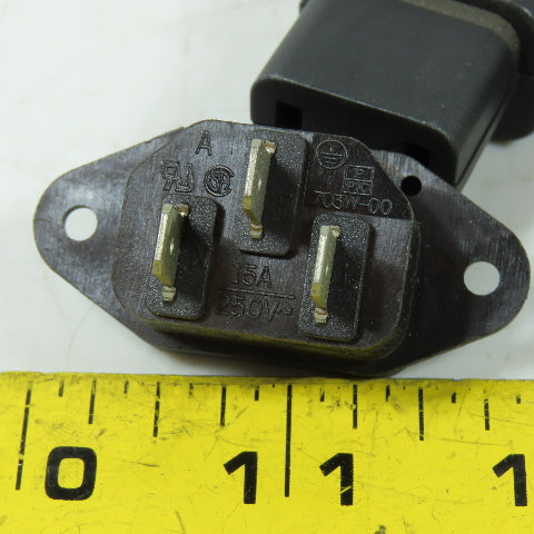 Sorensen V04615 703W-00 250V Male Inlet Flanged Plug with 10A 250V Female Plug