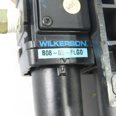 Wilkerson B08-02-FLG0 L08-02-KL00 Filter Regulator Lubricator 0-125 psi 1/4" NPT
