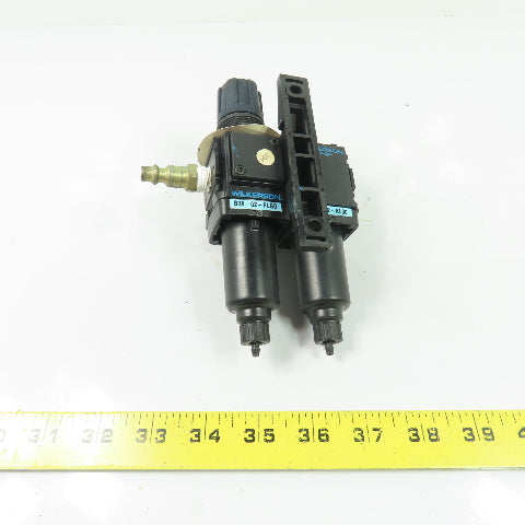 Wilkerson B08-02-FLG0 L08-02-KL00 Filter Regulator Lubricator 0-125 psi 1/4" NPT