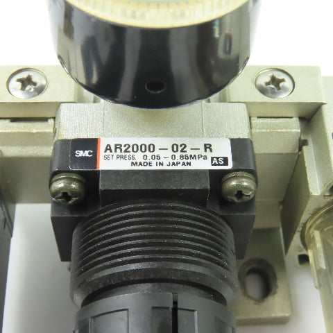 SMC AR2000-02-R AFM2000-02-R Air Pressure Regulator Filter Lubricator 1/4" NPT