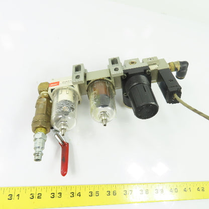 SMC AR2000-02-R AFM2000-02-R Air Pressure Regulator Filter Lubricator 1/4" NPT