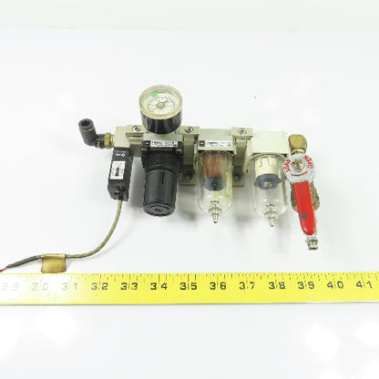 SMC AR2000-02-R AFM2000-02-R Air Pressure Regulator Filter Lubricator 1/4" NPT