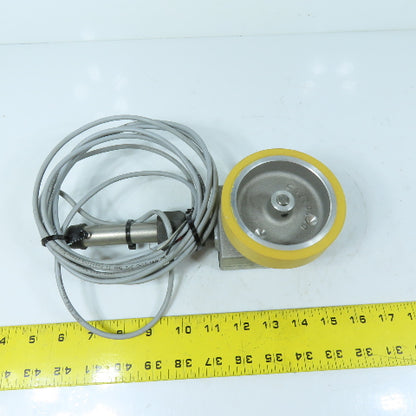 Red Lion LSCS0100 Polyurethane Tread 100 PPR Measuring Track Wheel Encoder