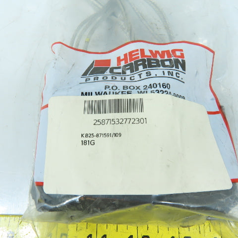 Helwig Carbon KB25-871591/109 25-871591 Carbon Motor Brushes Lot of 4