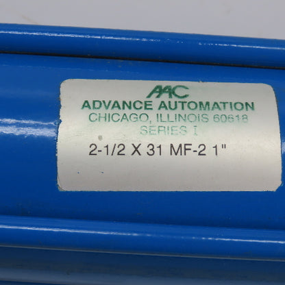Advance Automation 2-1/2 X 31 MF-2 1" Pneumatic Air Cylinder 31" Stroke 2-1/2" B