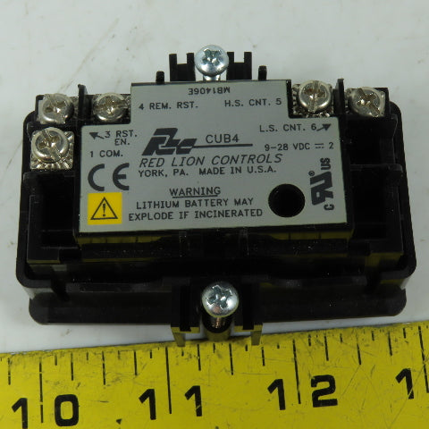 Red Lion CUB4L000 CUB4 Digital LCD Miniature Panel Meter Counter 9-28VDC