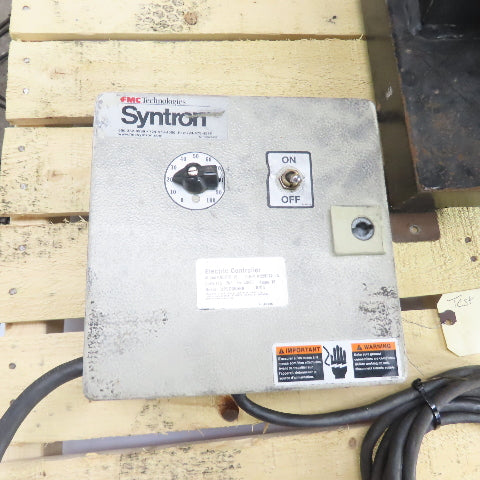 Syntron Vibratory Parts Feeder 18" ID x 7" Deep Bowl 1Ph 115V W/ Controller