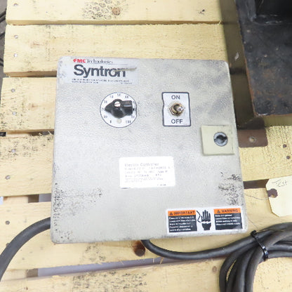 Syntron Vibratory Parts Feeder 18" ID x 7" Deep Bowl 1Ph 115V W/ Controller