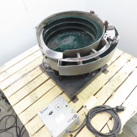 Syntron Vibratory Parts Feeder 18" ID x 7" Deep Bowl 1Ph 115V W/ Controller