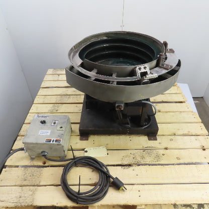 Syntron Vibratory Parts Feeder 18" ID x 7" Deep Bowl 1Ph 115V W/ Controller