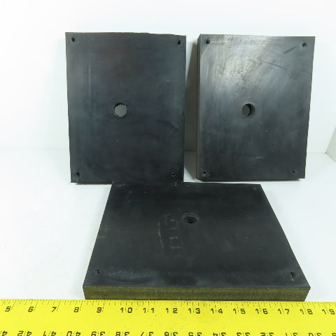 8" x 10" x 1" Thick Reinforced Rubber Plate Seal Pad Lot Of 3