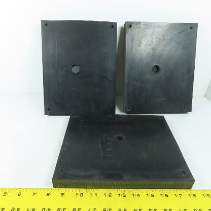 8" x 10" x 1" Thick Reinforced Rubber Plate Seal Pad Lot Of 3