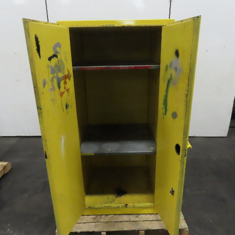 Eagle 1962 60 Gallon Flammable Liquid Storage Cabinet 2 Shelf 31"x 31.5"x 65"T