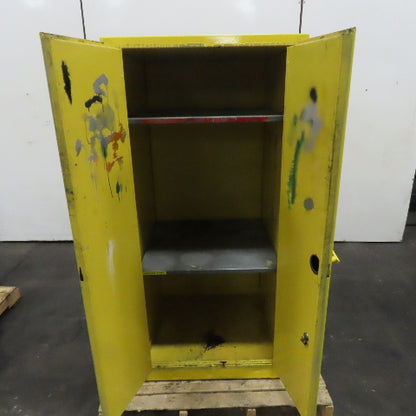 Eagle 1962 60 Gallon Flammable Liquid Storage Cabinet 2 Shelf 31"x 31.5"x 65"T