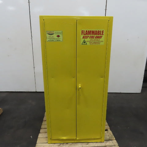 Eagle 1962 60 Gallon Flammable Liquid Storage Cabinet 2 Shelf 31"x 31.5"x 65"T