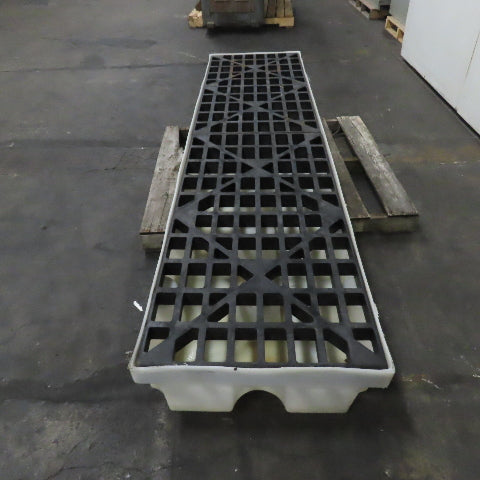Justrite 28704 4-Drum In-Line Spill Containment Pallet 96" x 24" x 9" Tall