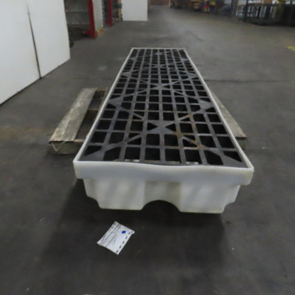 Justrite 28704 4-Drum In-Line Spill Containment Pallet 96" x 24" x 9" Tall