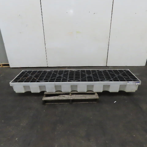 Justrite 28704 4-Drum In-Line Spill Containment Pallet 96" x 24" x 9" Tall