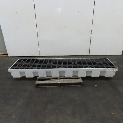 Justrite 28704 4-Drum In-Line Spill Containment Pallet 96" x 24" x 9" Tall