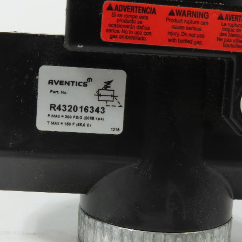 Aventics R432016343 Air Pressure Regulator 3/4" NPT