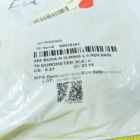 392 BUNA-N O-RING Buna-N O-Rings 70 Durometer Black Lot Of 25