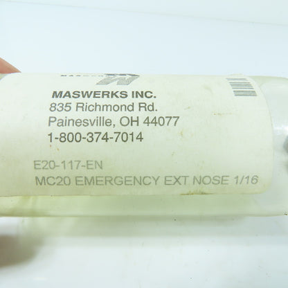 Maswerks Inc. MC20 Emergency Extended Nose Collet 1/16"