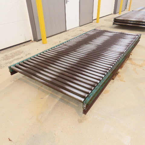 54" W x 120" (10') L Steel Gravity Roller Conveyor 51" BF 2"OD Roller
