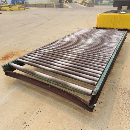 54" W x 120" (10') L Steel Gravity Roller Conveyor 51" BF 2"OD Roller