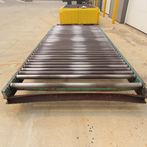 54" W x 120" (10') L Steel Gravity Roller Conveyor 51" BF 2"OD Roller