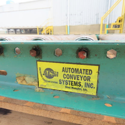 54" W x 120" (10') L Steel Gravity Roller Conveyor 51" BF 2"OD Roller