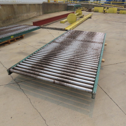 54" W x 120" (10') L Steel Gravity Roller Conveyor 51" BF 2"OD Roller