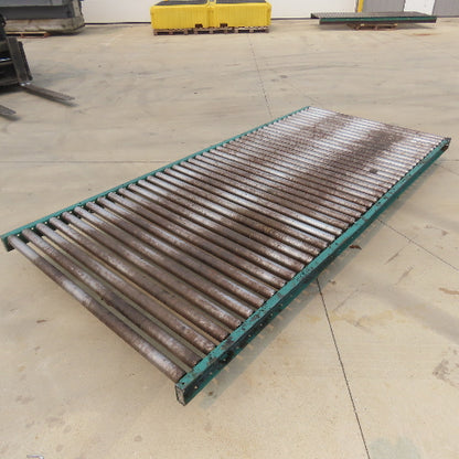 54" W x 120" (10') L Steel Gravity Roller Conveyor 51" BF 2"OD Roller