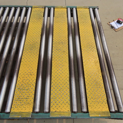 54" W x 120" (10') L Steel Gravity Roller Conveyor 51" BF 2"OD Roller