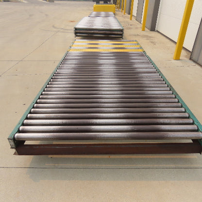 54" W x 120" (10') L Steel Gravity Roller Conveyor 51" BF 2"OD Roller