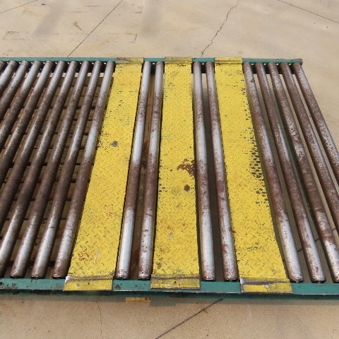 54" W x 120" (10') L Steel Gravity Roller Conveyor 51" BF 2"OD Roller