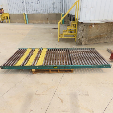 54" W x 120" (10') L Steel Gravity Roller Conveyor 51" BF 2"OD Roller