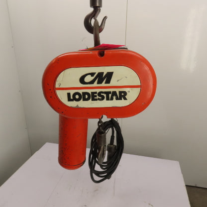 CM Lodestar Model L 1Ton 2000LB Electric Chain Hoist 10' Lift 16FPM 230/460 3Ph