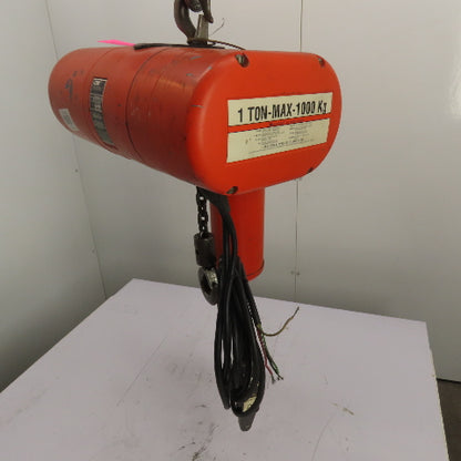 CM Lodestar Model L 1Ton 2000LB Electric Chain Hoist 10' Lift 16FPM 230/460 3Ph