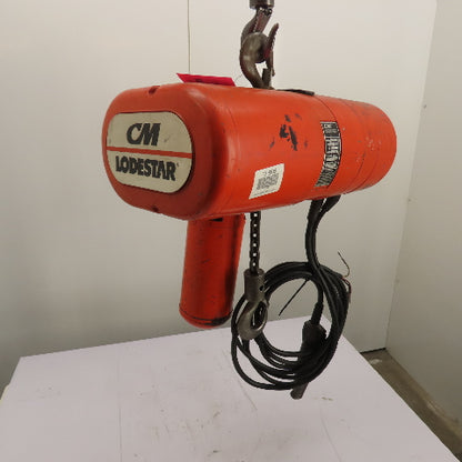 CM Lodestar Model L 1Ton 2000LB Electric Chain Hoist 10' Lift 16FPM 230/460 3Ph