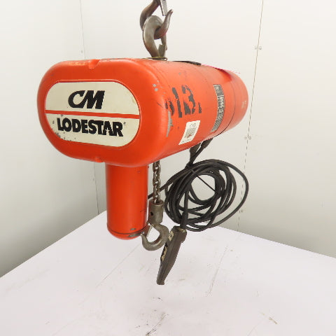 CM Lodestar Model L 1Ton 2000LB Electric Chain Hoist 12' Lift 16FPM 230/460 3Ph
