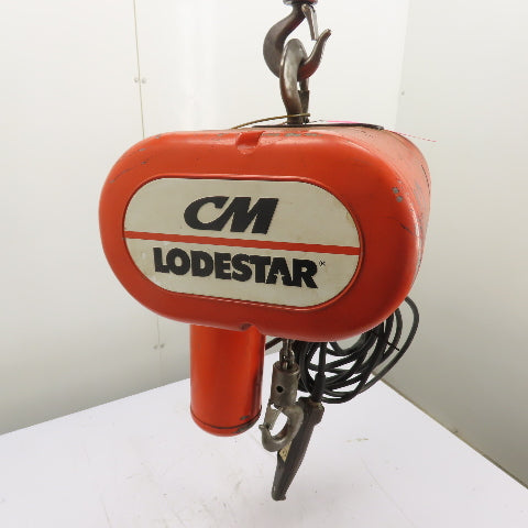 CM Lodestar Model L 1Ton 2000LB Electric Chain Hoist 12' Lift 16FPM 230/460 3Ph