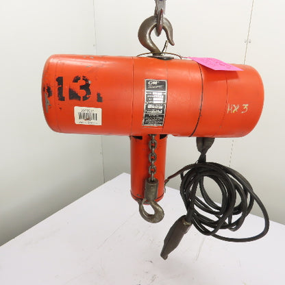 CM Lodestar Model L 1Ton 2000LB Electric Chain Hoist 12' Lift 16FPM 230/460 3Ph