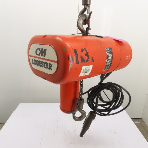 CM Lodestar Model L 1Ton 2000LB Electric Chain Hoist 12' Lift 16FPM 230/460 3Ph