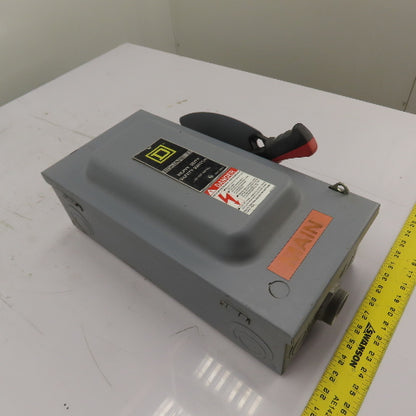 Square D H362N 60A 3-Pole Single Throw Fusible Safety Disconnect Switch 600VAC