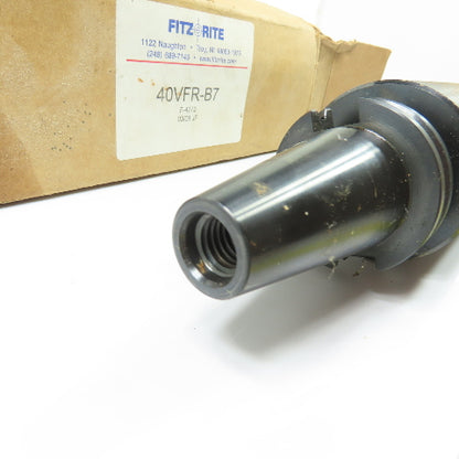Fitz-Rite 40VFR-B7 CAT 40 Blank V-Flange End Mill Holder NEW