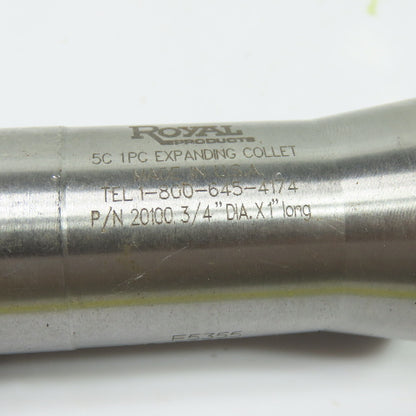 Royal Products PN20100 5C Expanding Collet 3/4" Head Dia x 1" Head Length