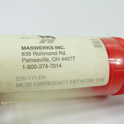 Maswerks E20-117-EN MC20 Emergency Extension Nose 1/16 Collet